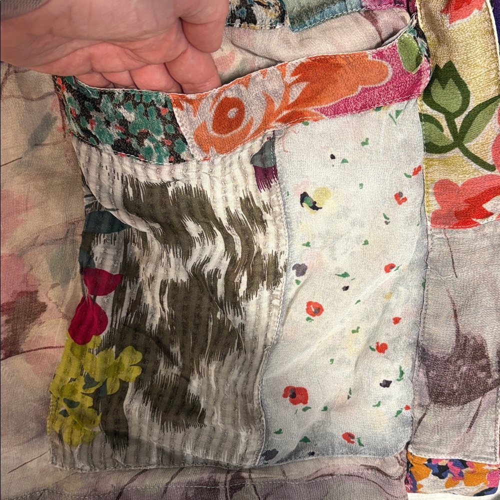Young Threads Patchwork Boho Kimono – Mixed Flora… - image 8